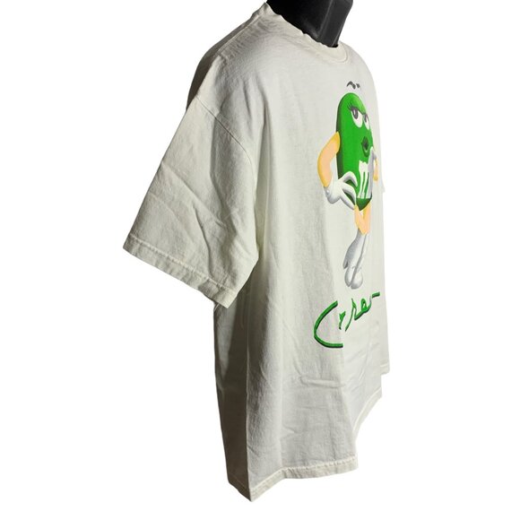 Original Green M&M Crewneck Graphic T Shirt XL White Short Sleeve GoGo Boots - Picture 5 of 6
